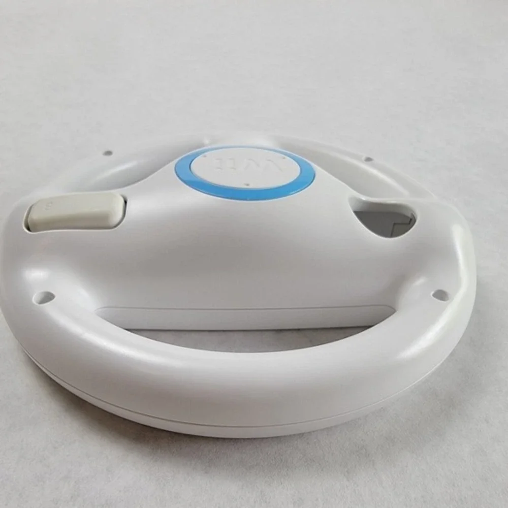 OEM Nintendo Wii Wheel &‎ 2 Nunchuck Controllers Bundle Tested Works Mario Kart